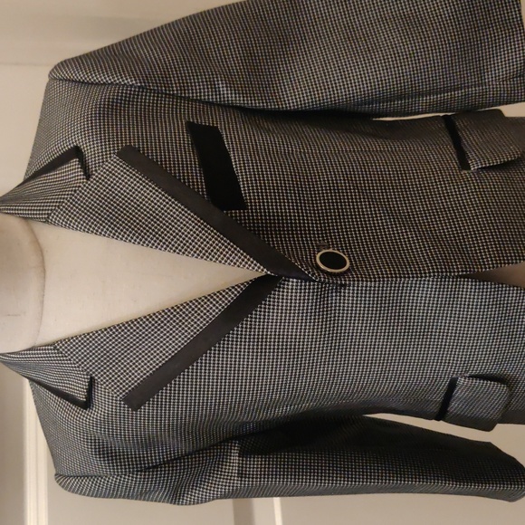 Mini World, Black/gray boys one button front closure Formal Blazer - Picture 2 of 13